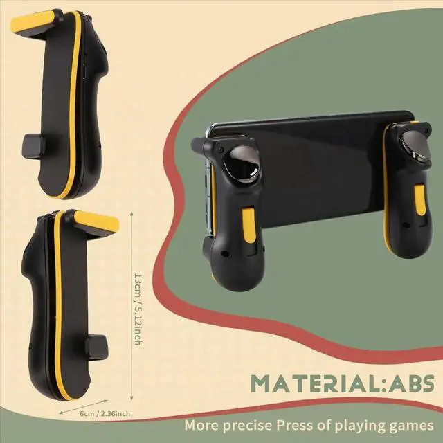 Main image of Mobile Game Controller for Ipad PUBG Trigger Controller L1R1 with 2 Pairs of Gaming Finger Covers