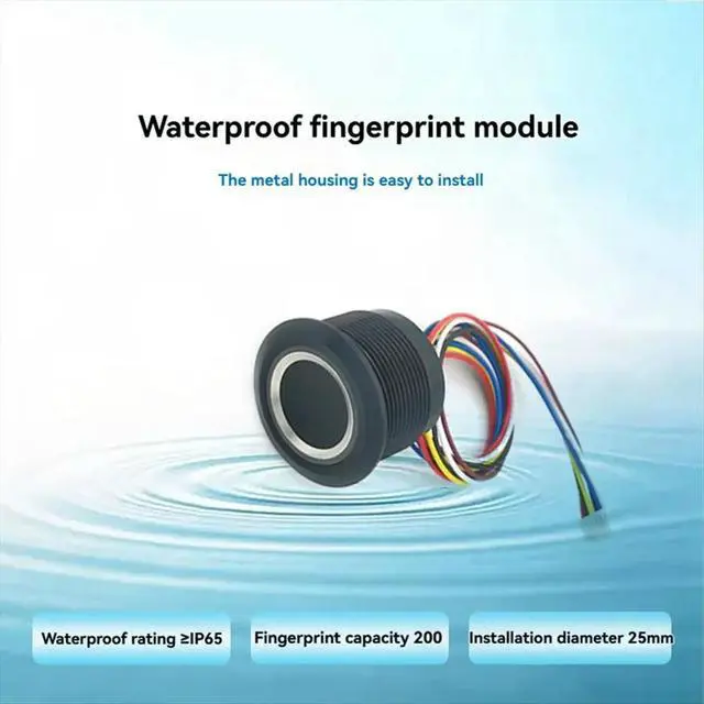 Alt view image 2 of 3 - R503 RGB Ring Indicator Fingerprint Module Capacitive Fingerprint Module Sensor IP65 Waterproof