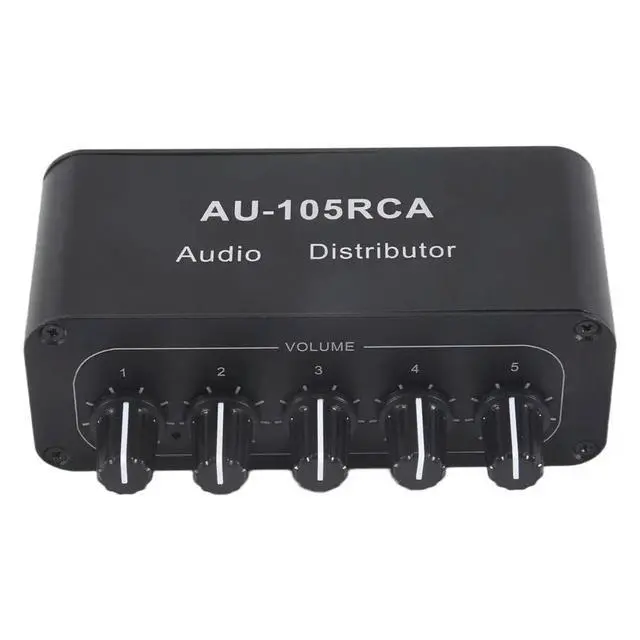 Alt view image 3 of 3 - 5CH Audio Distributor Stereo Audio Mixer 1 Input 5 Output Splitter for Power Amplifier Active Audio