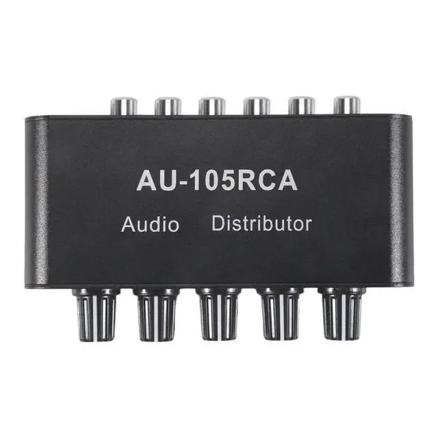Alt view image 2 of 3 - 5CH Audio Distributor Stereo Audio Mixer 1 Input 5 Output Splitter for Power Amplifier Active Audio