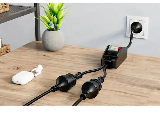 Main image of Expansion Socket Board 2500W with Switch Power Supply Extension Cord 3x1mm² Thickened Wire Core AU Plug