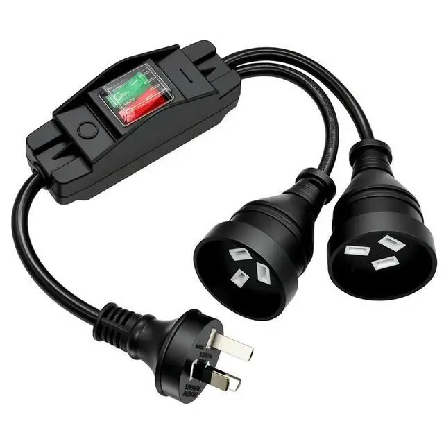 Alt view image 3 of 3 - Expansion Socket Board 2500W with Switch Power Supply Extension Cord 3x1mm² Thickened Wire Core AU Plug