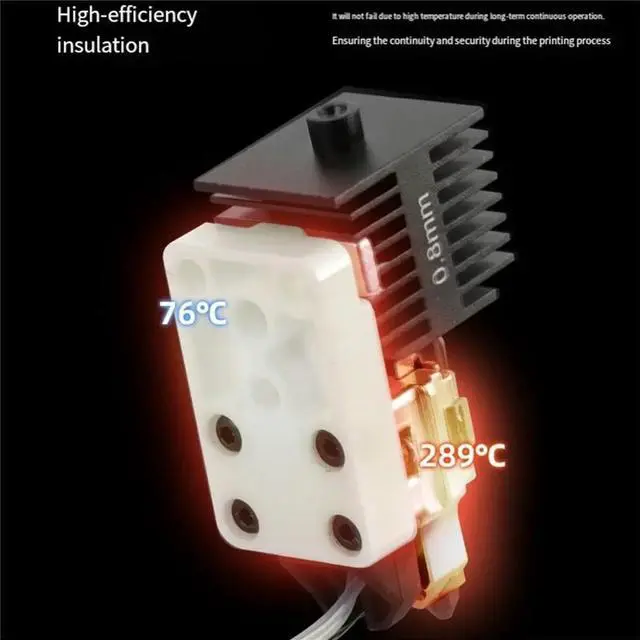 Main image of For A1/A1 Mini/H2D Right-End Upgrade Ceramic Zirconia Heating Block Base Hot End Heating Kit Printer Parts