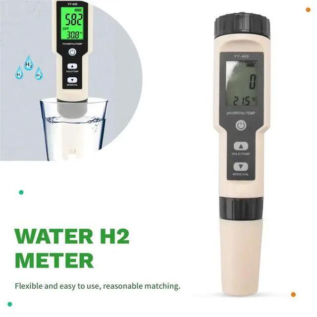 Alt view image 2 of 3 - 4 in 1 YY-400 PH/ORP/H2&TEM Meter Digital Hydrogen Ion Concentration Tester for Aquarium, Swimming Pool, Backlight