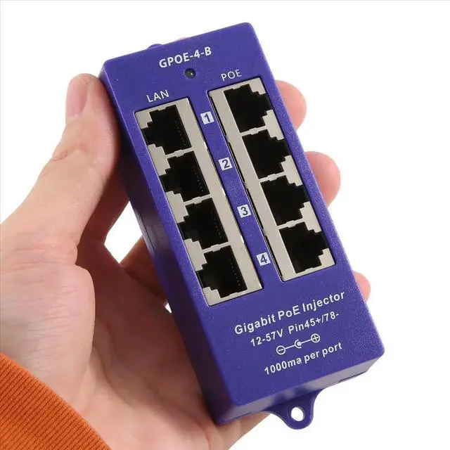 Main image of 48V or 24V Gigabit Passive PoE Injector 4 Port 1000Mbps PoE Module for Security IP Camera Access Point, UBNT