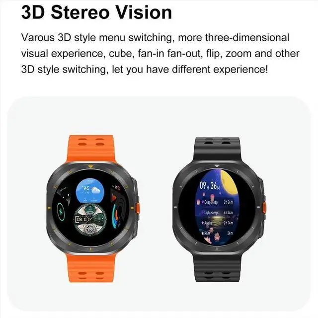 Main image of DT Watch Ultra 47mm Watch Bluetooth Call Compass 3D Menu Charging Series 7 watch Black