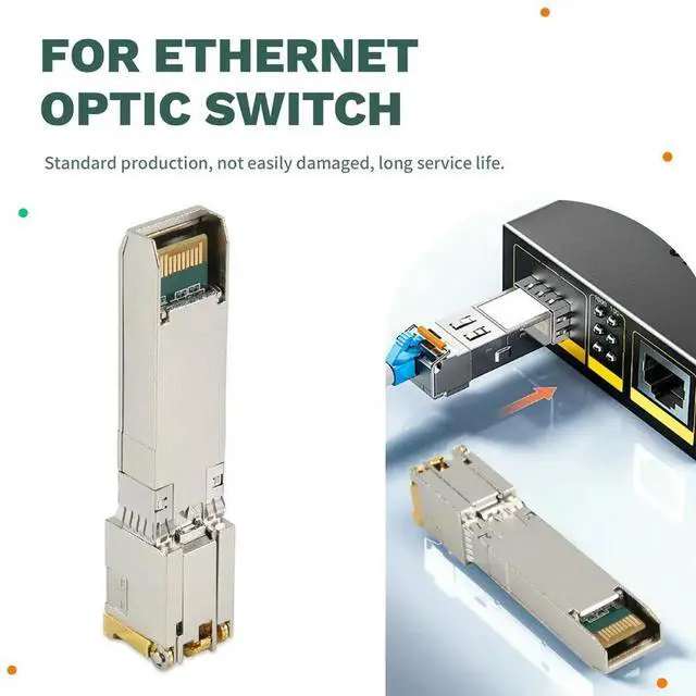 Main image of 10G SFP + to Rj45 30m Self-Adaption 10G/5G/2.5G Optical Module Compatible for , Mikrotik , Ethernet Optic Switch
