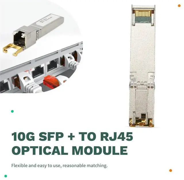 Main image of 10G + to Rj45 30m Self-Adaption 10G/5G/2.5G Optical Module Compatible for , , Ethernet Optic Switch