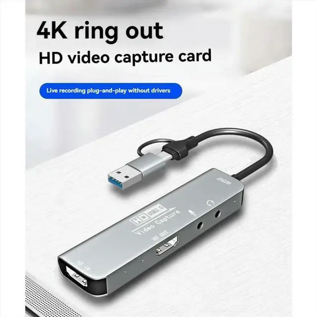 Alt view image 2 of 3 - USB 3.0 Video Capture Card HDMI-Compatible to USB/Type-C Game Grabber Record MS2131 for Switch Xbox PS4/5 Live Broadcast