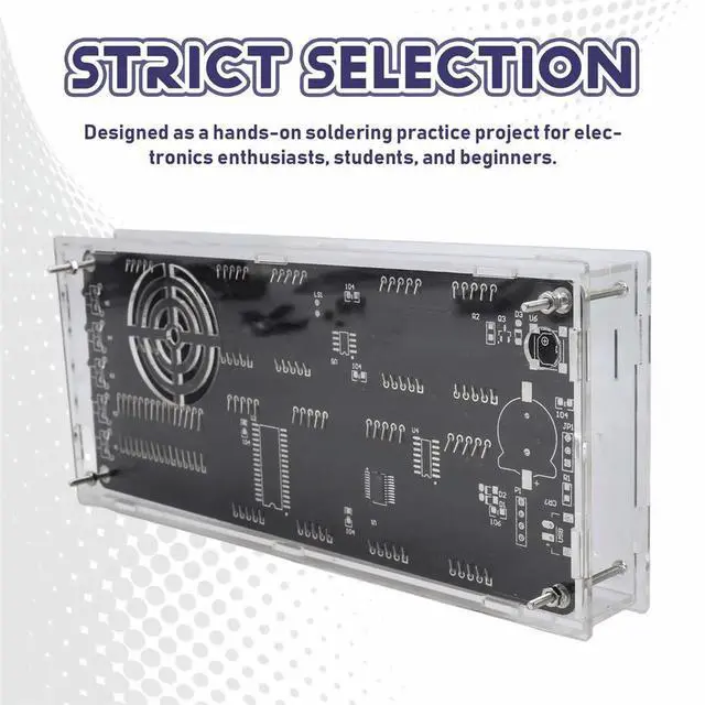 Main image of Large Screen Voice Clock Kit Calendar Digital Clock Electronic DIY Welding Training Loose Parts Assembly