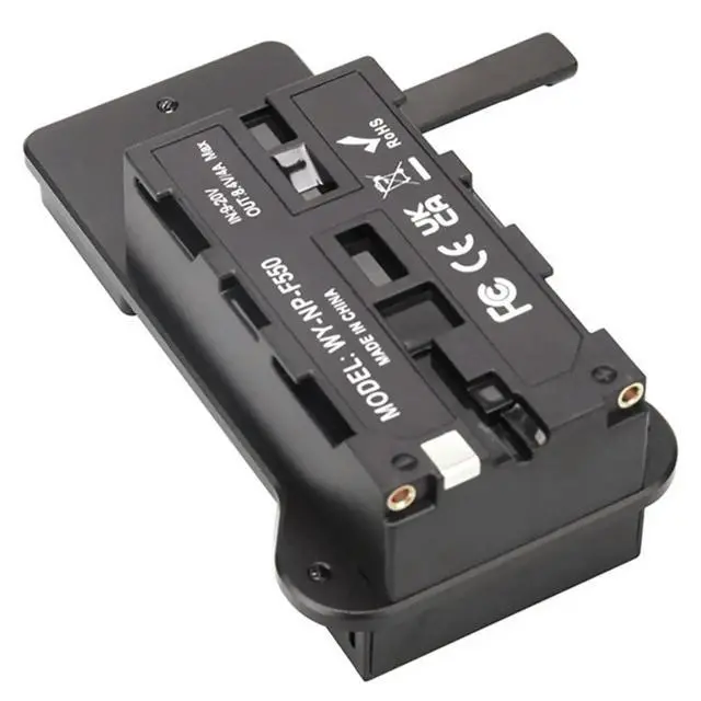 Alt view image 3 of 3 - V-Mount Buckle to NP-F550/F970 Dummy for Monitor LED Video Transmission V-Shaped Power Supply Mounting Plate