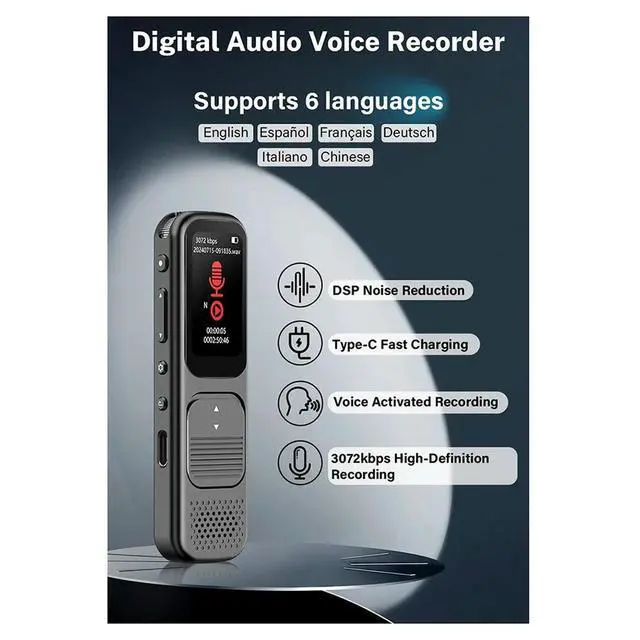 Alt view image 2 of 3 - P10 Deelife Professional Digital with Playback MP3 Music Player Noise Reduction Small Sound Recorder