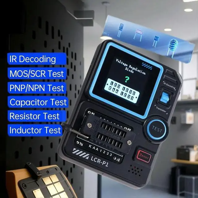 Alt view image 3 of 3 - LCR-P1 Transistor Tester Diode Triode Capacitance Resistance JFET,ESR LCR Meter Meter Tester Multifunction MOSFET IGBT