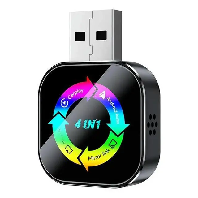 Alt view image 3 of 3 - Carplay Adapter 4in1 Airplay/Mirror Link/Carplay/Android Auto USB Dongle AI Box Wired Carplay to B