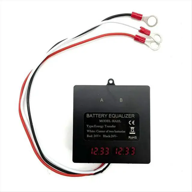 Alt view image 2 of 3 - Equalizer ligent Balancer for Lead-Acid Lithium Batteries 24V Digital 2X12V Electrical Tool