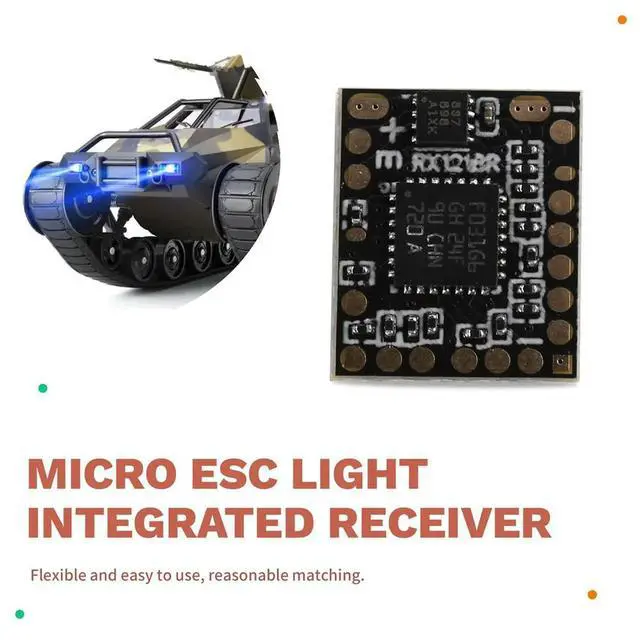 Alt view image 3 of 3 - Micro ESC Light Integrated Receiver Suitable for Mini Scale RC Car Tank Boat Motorcycle Support Multiple Protocols