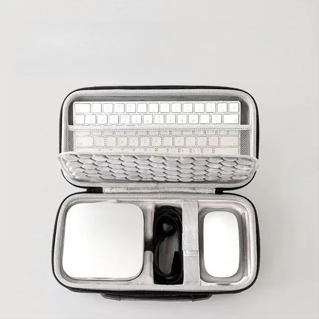Alt view image 2 of 3 - For Mac Mini M4 Dedicated Carrying Case Large Capacity Shockproof Bag Organizer with Handle for Travel