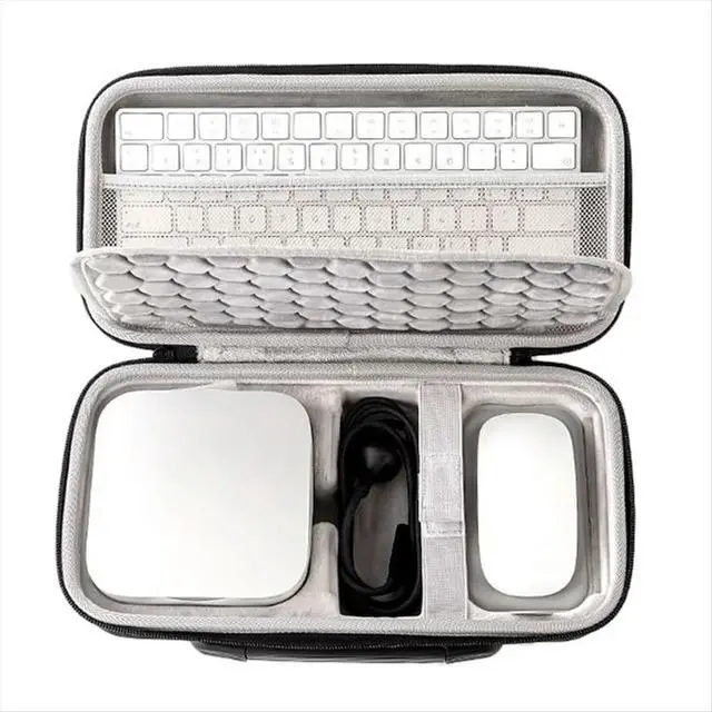 Alt view image 3 of 3 - For Mac Mini M4 Dedicated Carrying Case Large Capacity Shockproof Bag Organizer with Handle for Travel