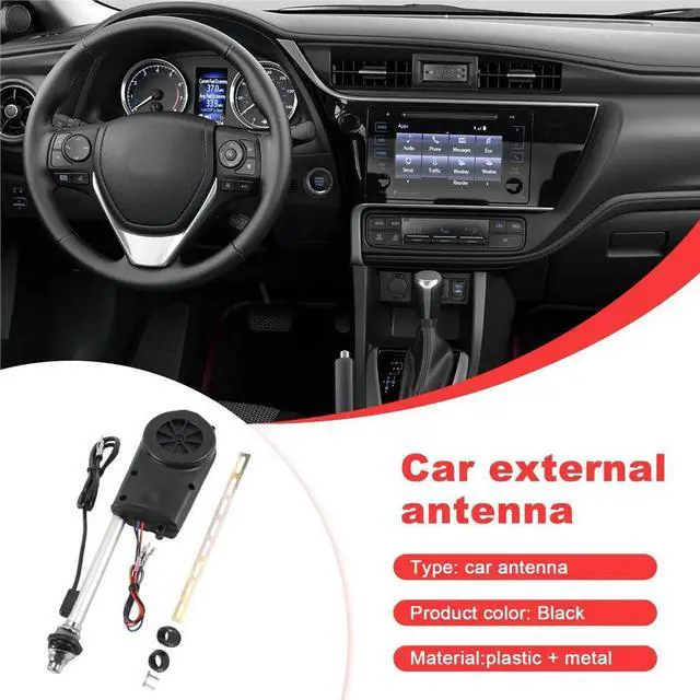 Alt view image 2 of 3 - Electric Power Automatic Telescopic Antenna Exterior Vehicle Aerials 12V Universal Waterproof for Car SUV AM FM Radio
