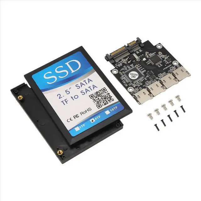 Alt view image 2 of 3 - 2.5 Inch 4 TF to SATA Adapter Card, Self-Made SSD Solid State Drive, For Micro-SD to SATA Group Card