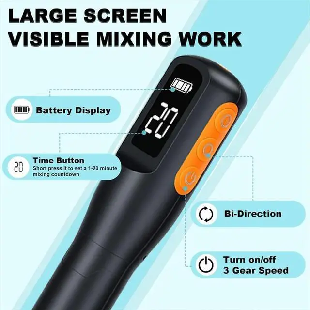 Main image of Resin Mixer,with Adjustable Stand-3 Speeds&Timer Minimize Bubbles, Epoxy Resin Mixing Tools with 4 Paddles for DIY