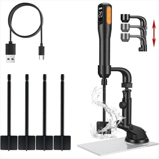 Alt view image 3 of 3 - Resin Mixer,with Adjustable Stand-3 Speeds&Timer Minimize Bubbles, Epoxy Resin Mixing Tools with 4 Paddles for DIY