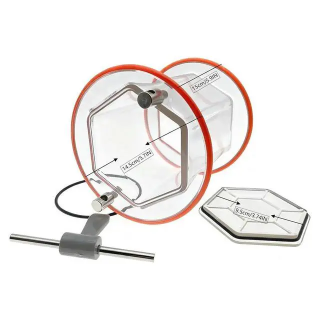 Alt view image 2 of 3 - Acrylic Polishing Machine Barrel 14.5cm, Compatible with KT6808 & KD6808, Durable One-Piece Construction