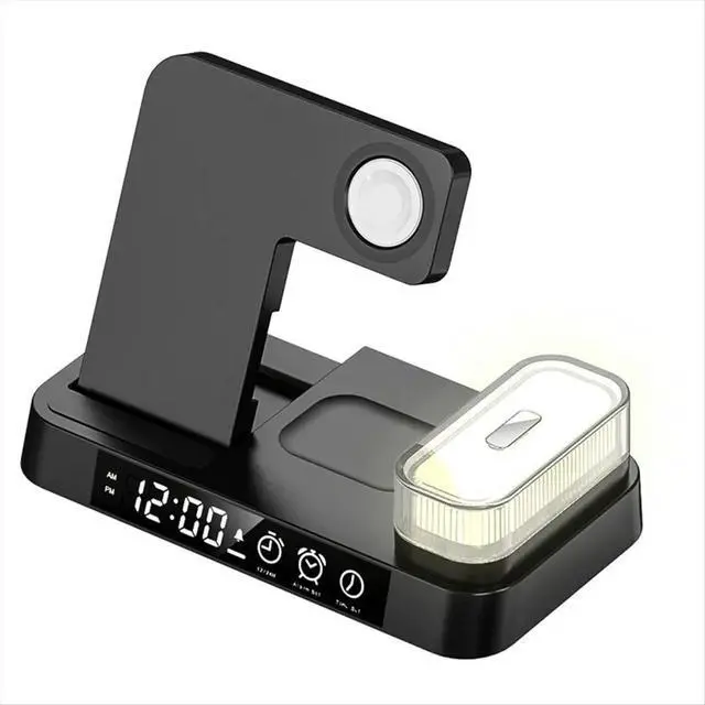 Alt view image 3 of 3 - Use Usb Plug Watch Charger Charger Charging Phone Stand Alarm Clock Fast Charging Base