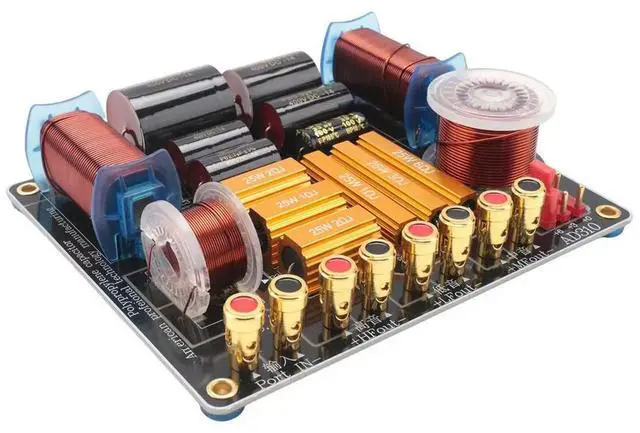 Main image of Three-Way 450W Professional Speaker High Power Splitter 750Hz/5000Hz Stage Home Theater 3-Unit Audio Crossover Filter