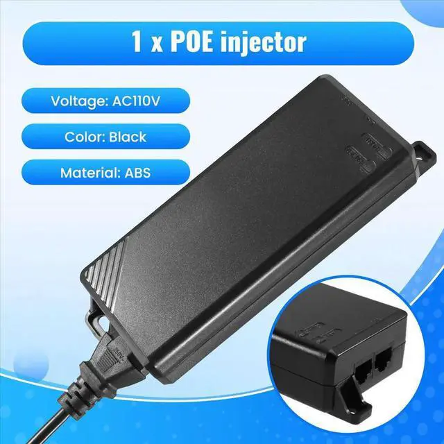 Alt view image 2 of 3 - For Starlink GEN2/GEN3 150W 2.5Gbe AC Power Supply POE Injector 110Vdc Input 48-57V POE Output US Plug