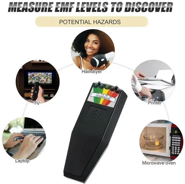 Alt view image 2 of 3 - 3 Pcs Equipment Include 1 Pcs 1 Pcs LED Emf Magnetic Field Detector, Paranormal Research Tools