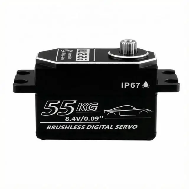 Alt view image 2 of 3 - 55KG Brushless Digital Servo Low Profile l Gear Servo IP67 Waterproof High Torque RC Servo for Off-Road Trucks