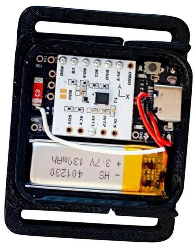 Main image of Smol Slimes Tracker Compatible SlimeVR Integration LSM6DSV IMU and QMC6309 for Virtual Reality with 560mm Strap 1PCS