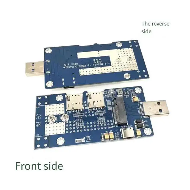 Alt view image 2 of 3 - M.2 to USB 3.0 Adapter+EM7455 4G Module with Dual NANO SIM Card Slot Support 3G/4G/5G/LTE Module M2 NGFF Key B Card