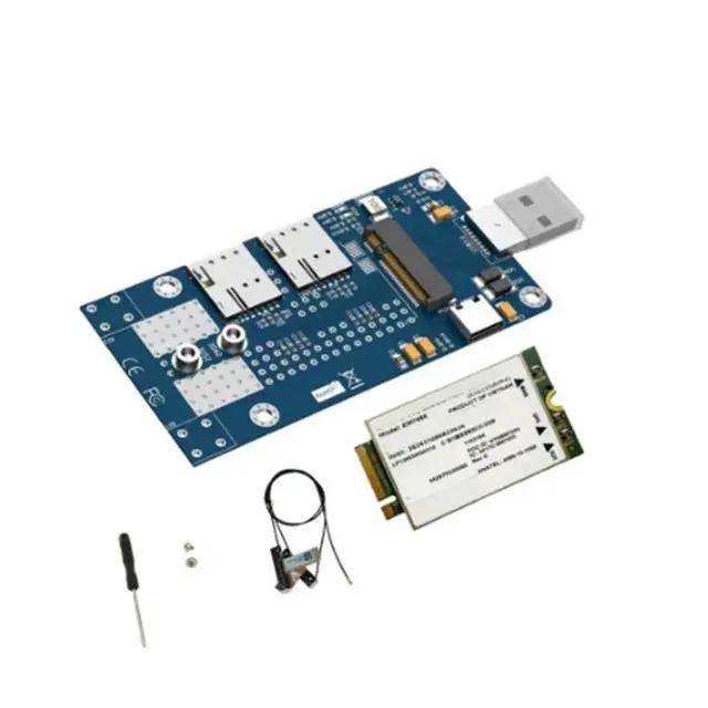 Alt view image 3 of 3 - M.2 to USB 3.0 Adapter+EM7455 4G Module with Dual NANO SIM Card Slot Support 3G/4G/5G/LTE Module M2 NGFF Key B Card