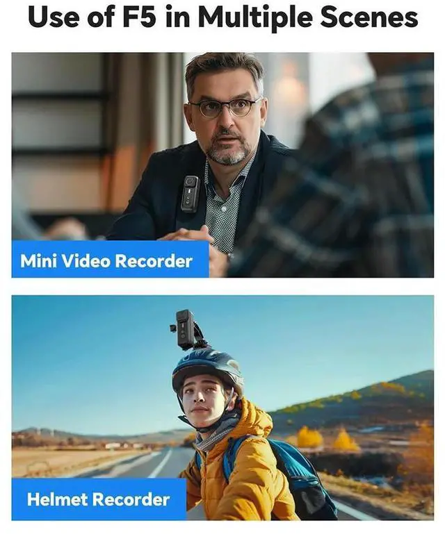 Alt view image 2 of 3 - 1080P Body Camera,Video Recording Dash Camera, Small and Compact, Bike Recorder Cam, Bicycle Cycling Camera