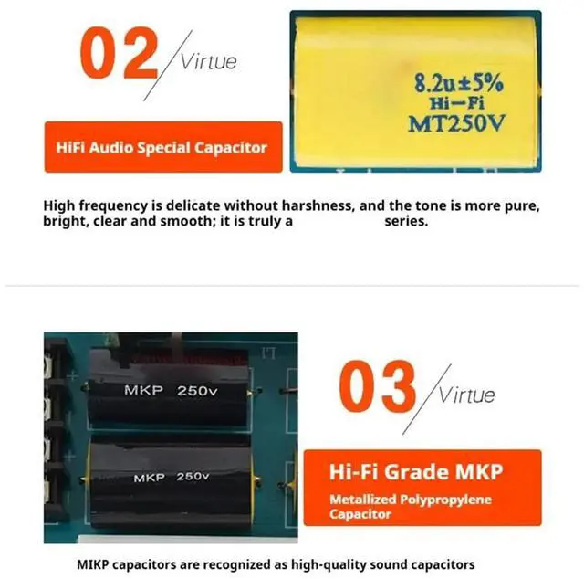 Main image of 3 Way 350W Professional Speaker Frequency Divider KTV Home Theater 3 Unit High Power Audio Crossover Filters Hi-Fi A