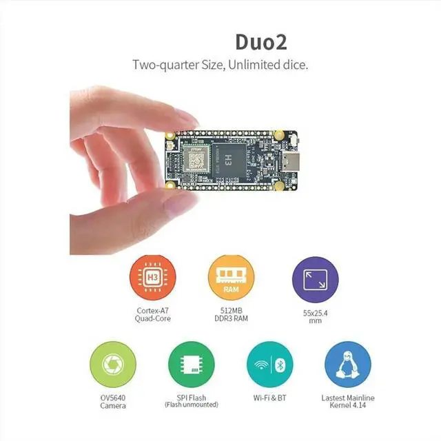 Main image of NanoPi DUO2 Development Board 512M RAM Allwinner H3 Cortex-A7 Bluetooth Module