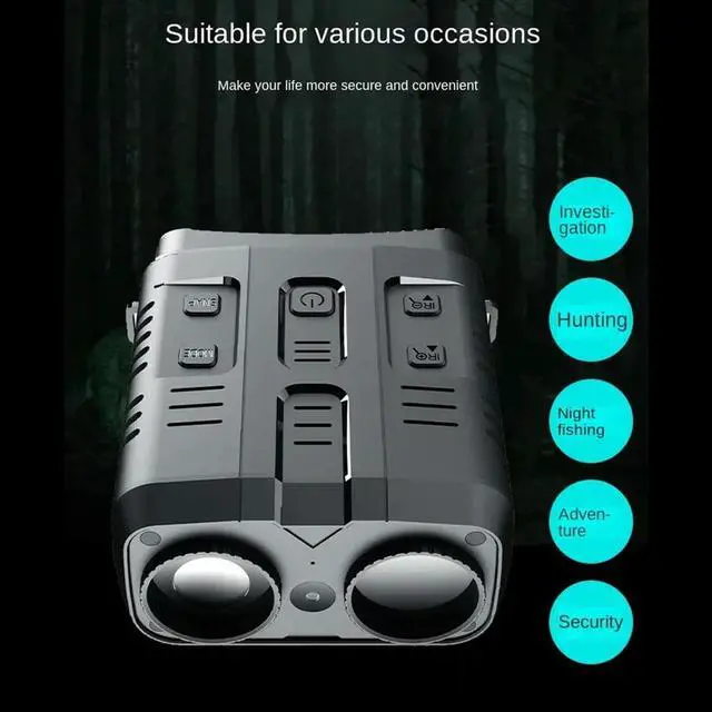 Alt view image 3 of 3 - R19 Digital Night Vision Binoculars 4K 1080P Infrared Night Vision Goggle Recorder 300m for Outdoor Hunting Camping