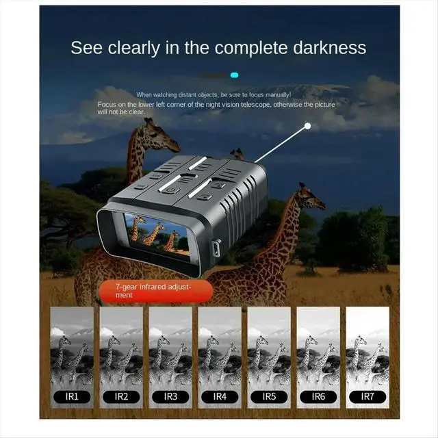 Alt view image 2 of 3 - R19 Digital Night Vision Binoculars 4K 1080P Infrared Night Vision Goggle Recorder 300m for Outdoor Hunting Camping