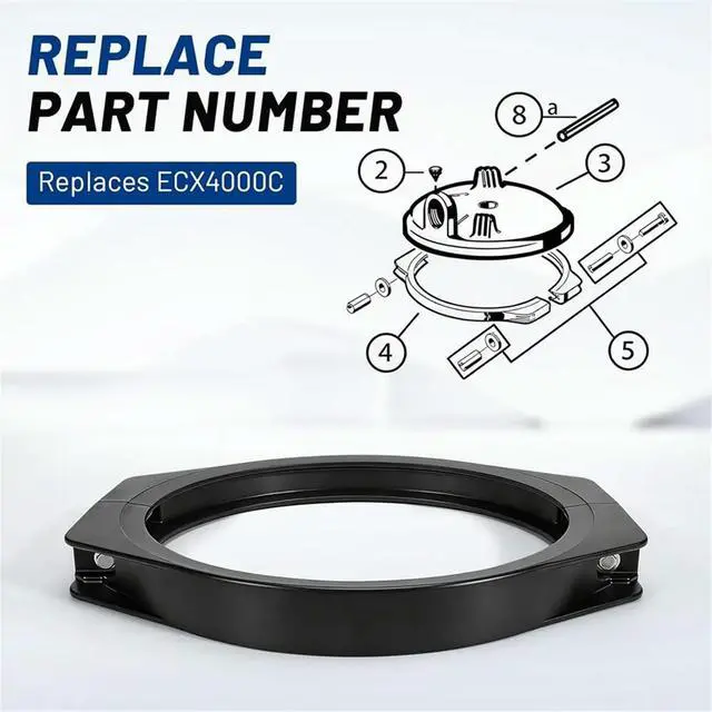 Alt view image 3 of 3 - 11·11COUPON ECX4000C Clamp Assembly for Extended-Cycle D.E. Filters EC30 EC40 EC40AC EC40C90 - Includes Bolts, Nuts