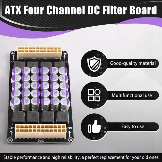 Alt view image 3 of 3 - ATX Four Channel DC Filter Board ATX Power Purification for PC HIFI Upgraded
