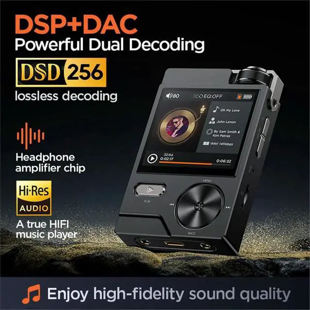 Alt view image 3 of 3 - MEW DSP Mastering-Level HIFI Lossless DSD256 Player Lossless Audio HiFi MP3 Walkman Walkman