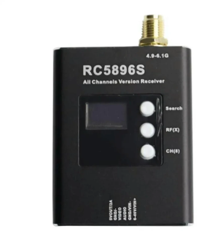 Alt view image 3 of 3 - RC5896S Receiver 4.9-6.1GHz FPV Video Receiver 96 Frequency for Image Transmission High Sensitivity Wide Voltage