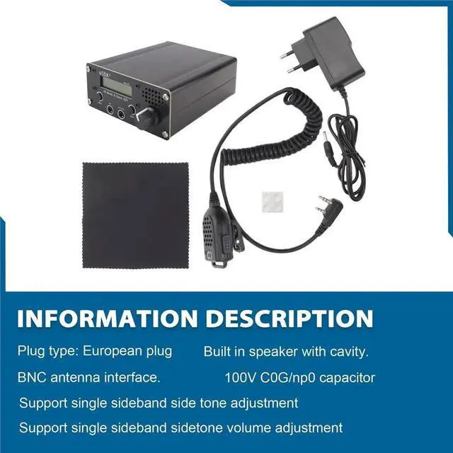 Main image of USDR USDX+ Plus V2 10/15/17/20/30/40/60/80m 8 Bands SDR High Frequency SSB QRP BNC Interface Eu Plug
