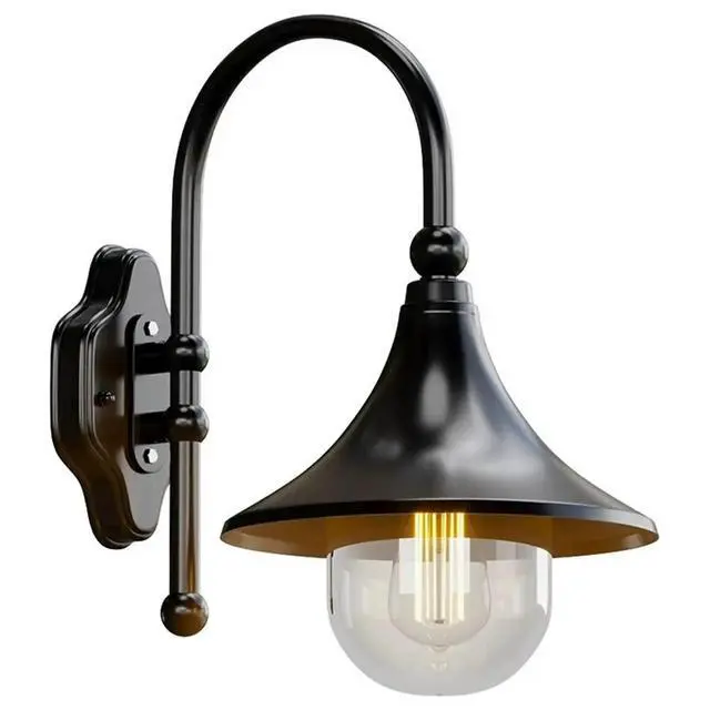 Alt view image 3 of 3 - HAPPYDAY~ Outdoor Wall Lamps with E27 220V Warm Light Country Garden Villa Aisle Balcony Hallway Lighting Fixtures