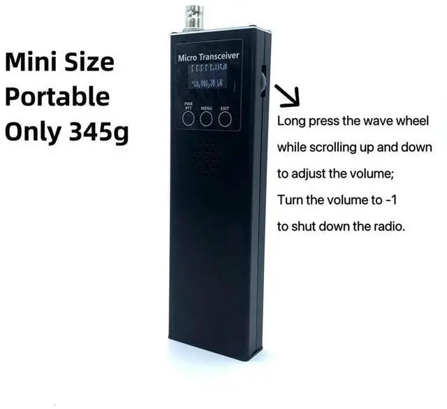 Alt view image 2 of 3 - Handheld Radio Receiver Radio 0.5MHz-30MHz 4 Waveband HF SSB QRP USDX for Reception EU-Plug