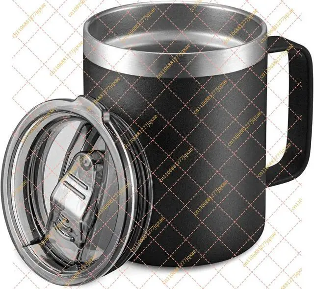 Alt view image 4 of 6 - 12 oz Stainless Steel Insulated Coffee Mug Tumbler with Handle and Lid for Hot & Cold Drinks