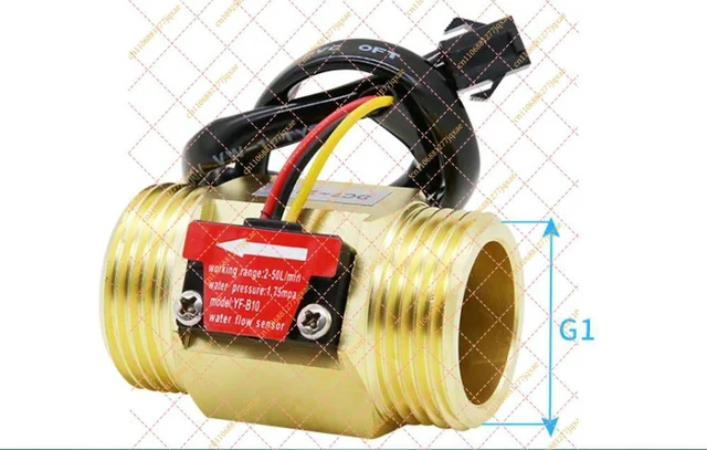 Alt view image 6 of 6 - 1 Inch DN25 Brass Water Flow Sensor Hall Switch Flow Meter DC 5-15V Industrial Flowmeter