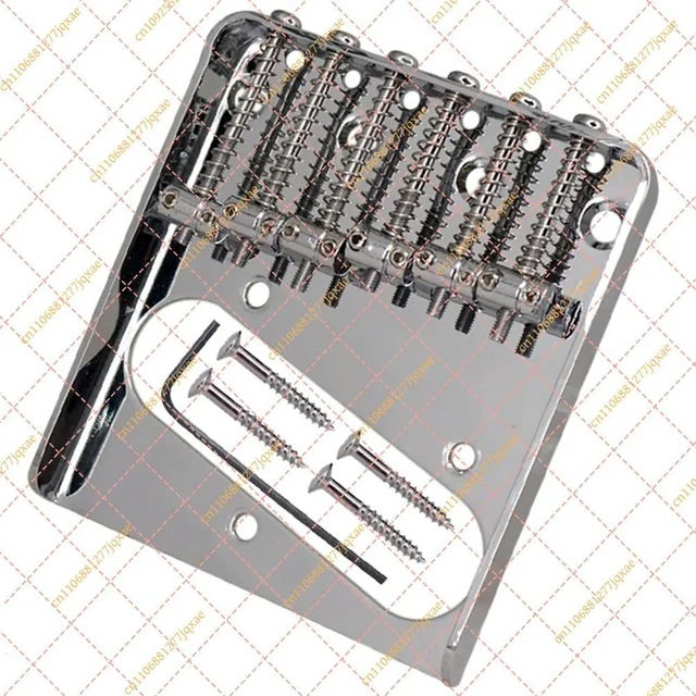 Alt view image 5 of 6 - 6-Saddle Telecaster Bridge Replacement, Electric Guitar String Saddle & Bottom Mount Accessories